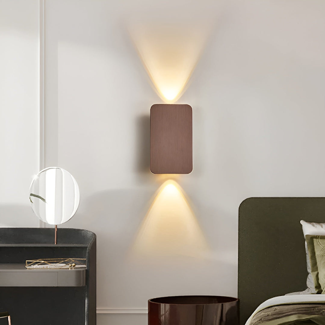 Minimalist Wood Finish LED Wall Lamp