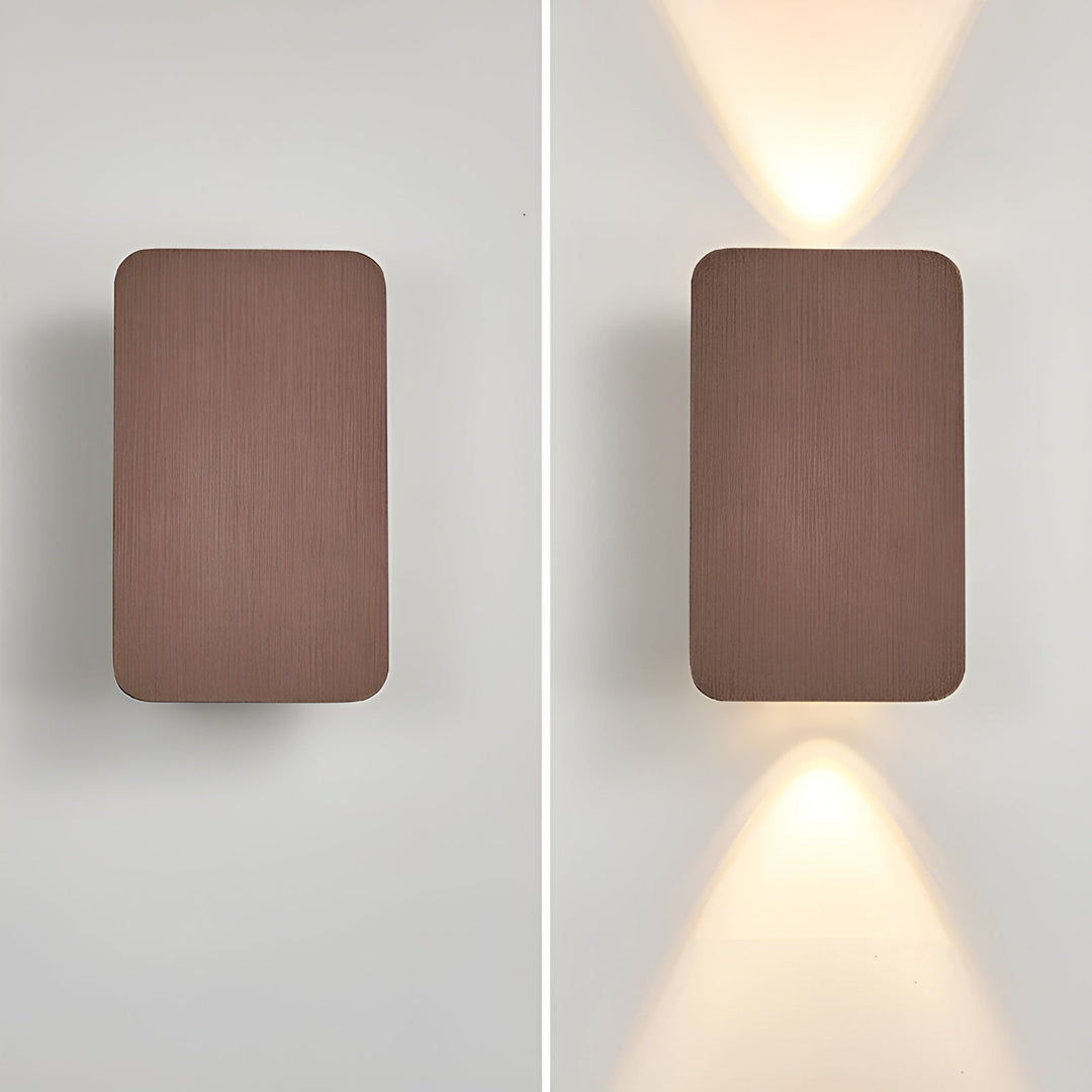Minimalist Wood Finish LED Wall Lamp