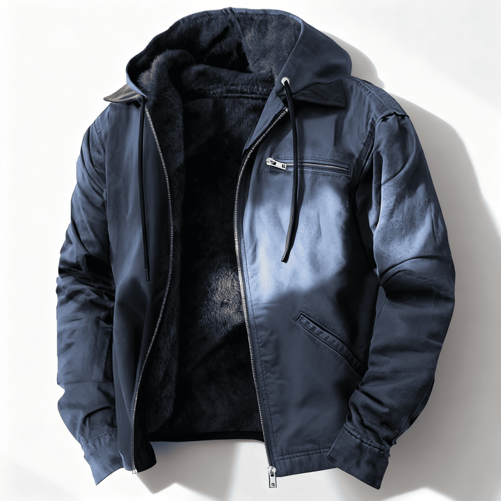 Oliver Hooded Jacket | Zipper Drawstring Hooded Jacket