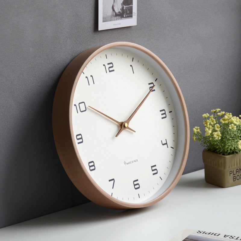 Minimalist Wooden Frame Wall Clock