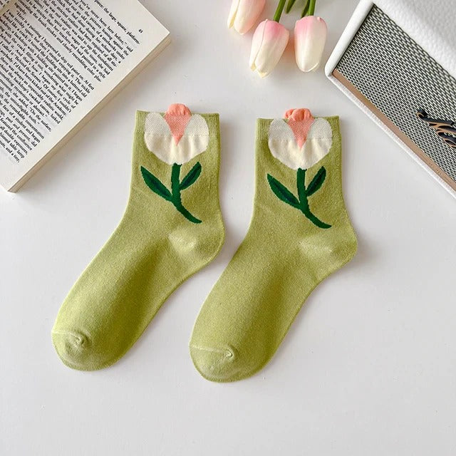 Kawaii Spring Mid Tube Socks
