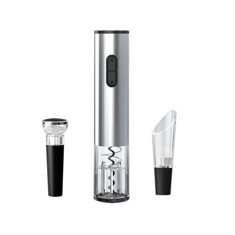 Electric Wine Opener Set With Stainless Steel Finish and Charging Base