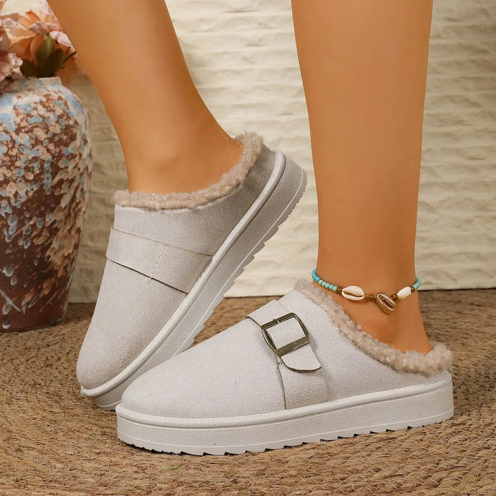 Isla Slipper Clogs | Buckle Platform Slip-On Slipper Clogs