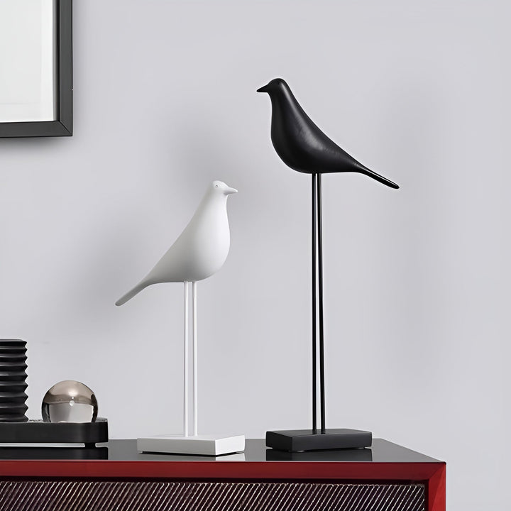 Minimalist Metal Bird Figurine With Smooth Finish