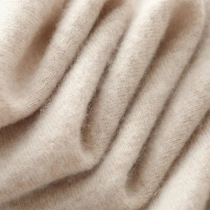 Wool blend wrap sweater