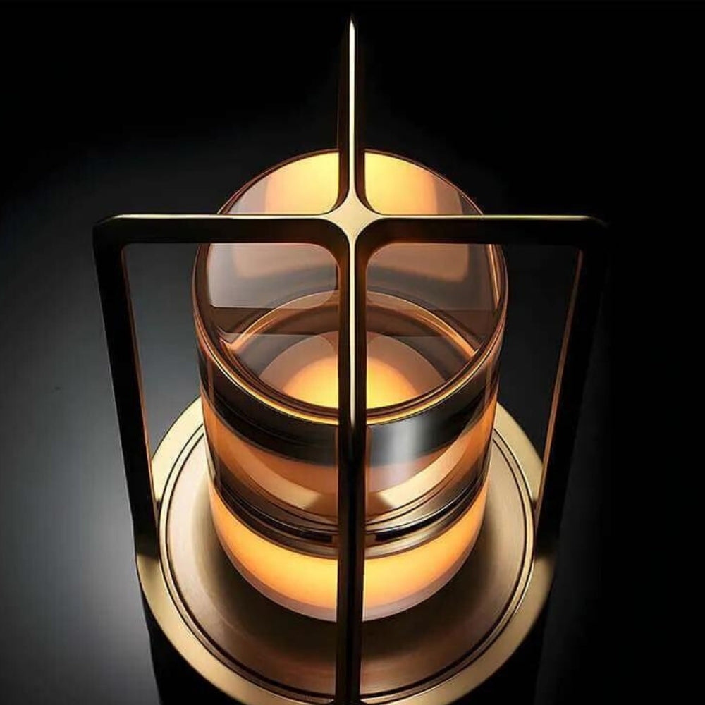 Nordic Metal Frame Table Lantern With Glass Casing