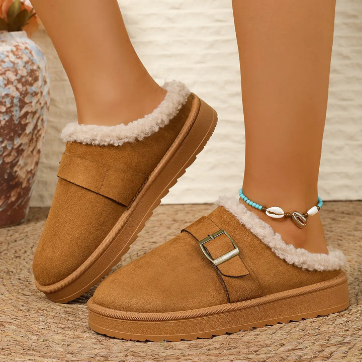 Isla Slipper Clogs | Buckle Platform Slip-On Slipper Clogs
