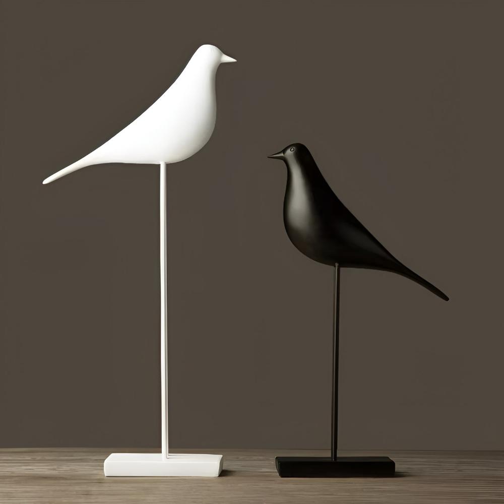 Minimalist Metal Bird Figurine With Smooth Finish