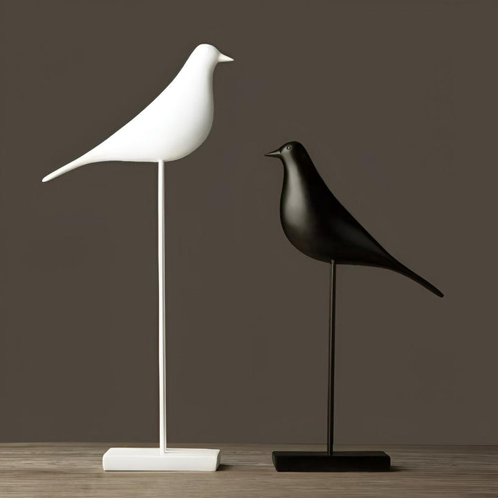 Minimalist Metal Bird Figurine With Smooth Finish