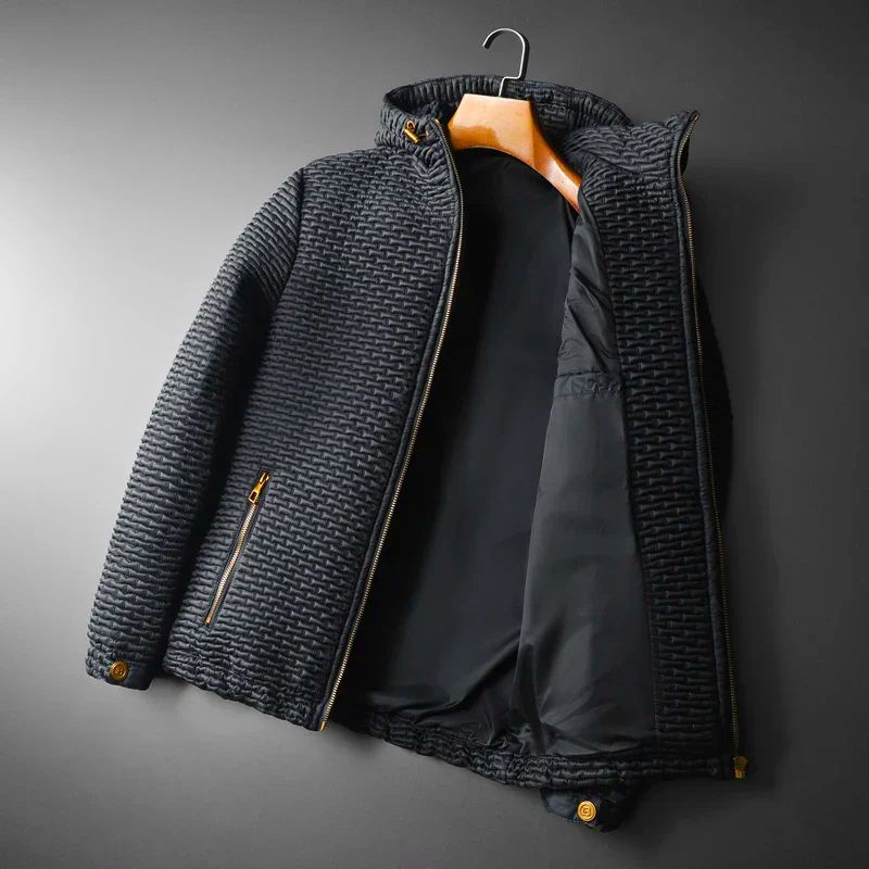 Oscar Quilted Hooded Jacket | Casual Zip-Up Gold-Tone Jacket