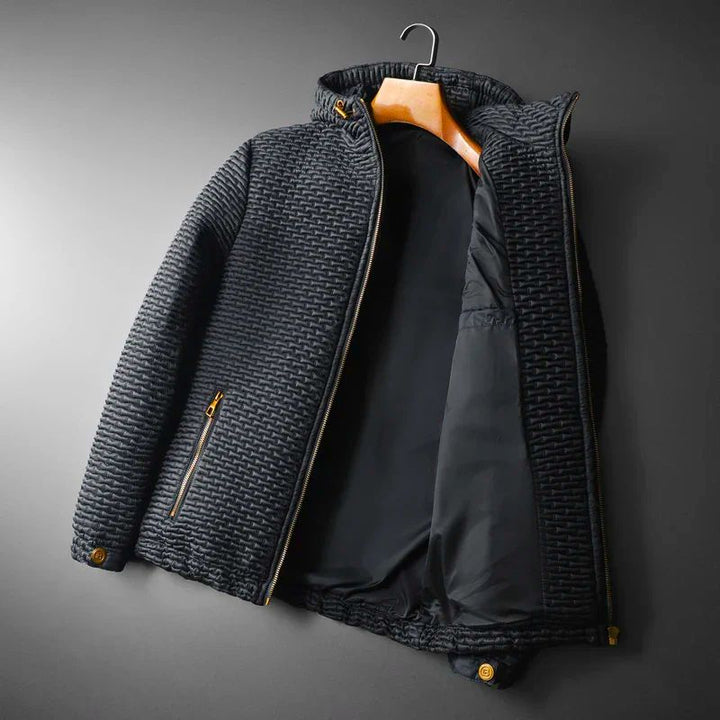 Oscar Quilted Hooded Jacket | Casual Zip-Up Gold-Tone Jacket