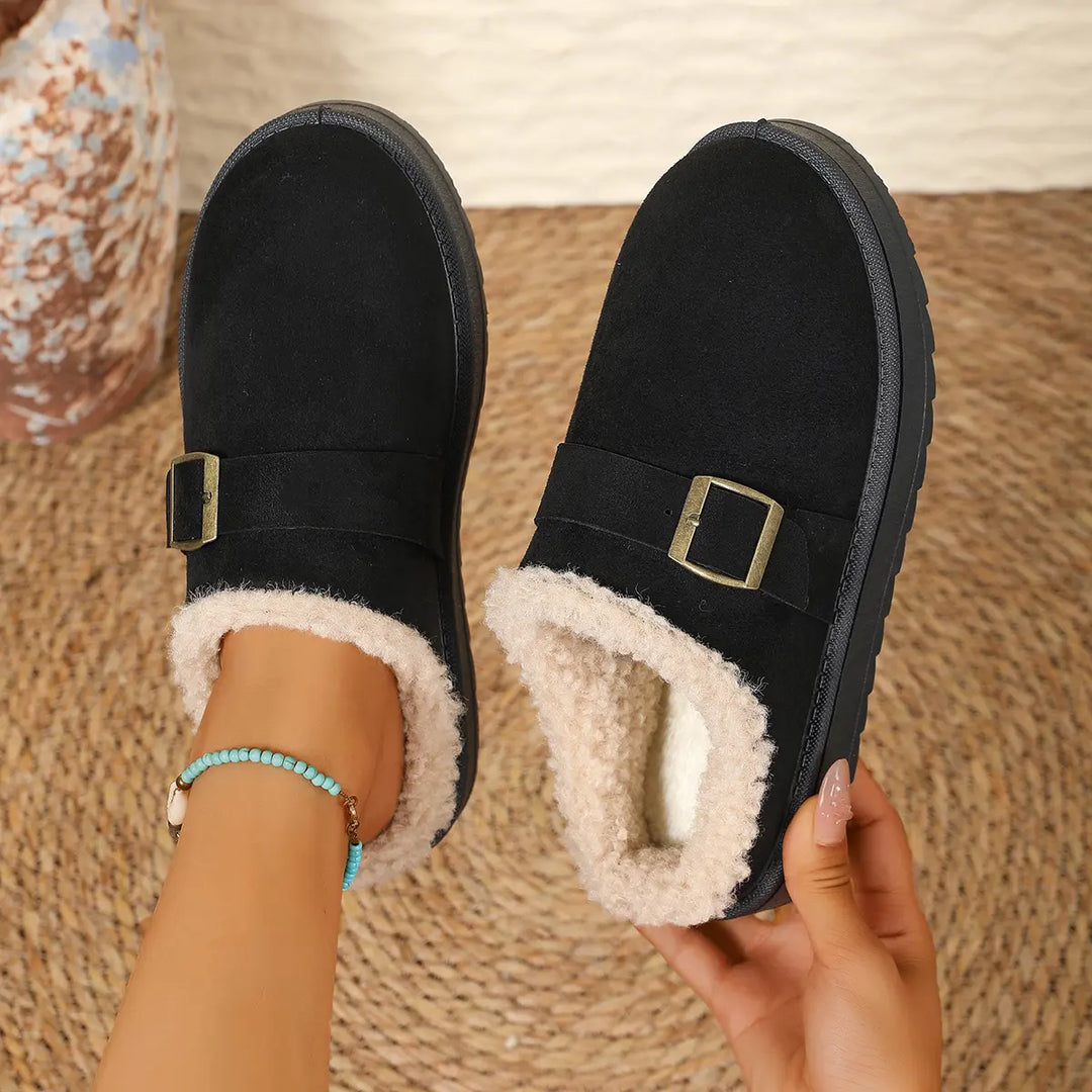 Isla Slipper Clogs | Buckle Platform Slip-On Slipper Clogs