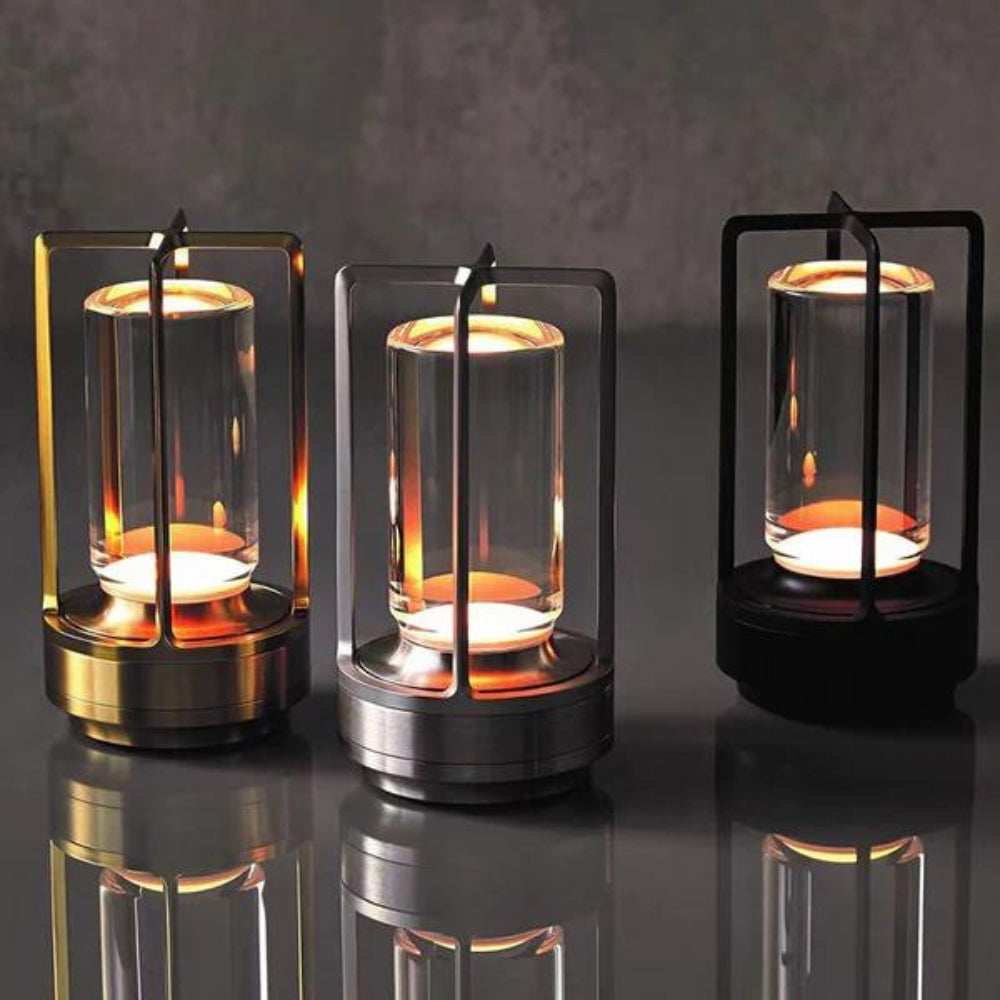 Nordic Metal Frame Table Lantern With Glass Casing