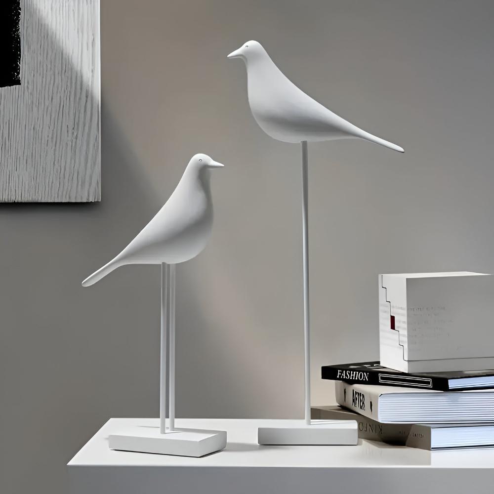 Minimalist Metal Bird Figurine With Smooth Finish