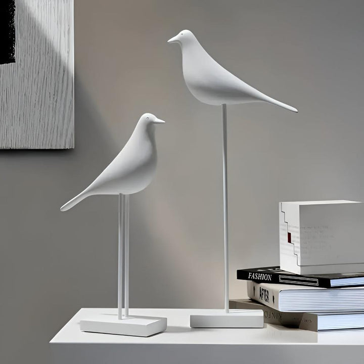 Minimalist Metal Bird Figurine With Smooth Finish