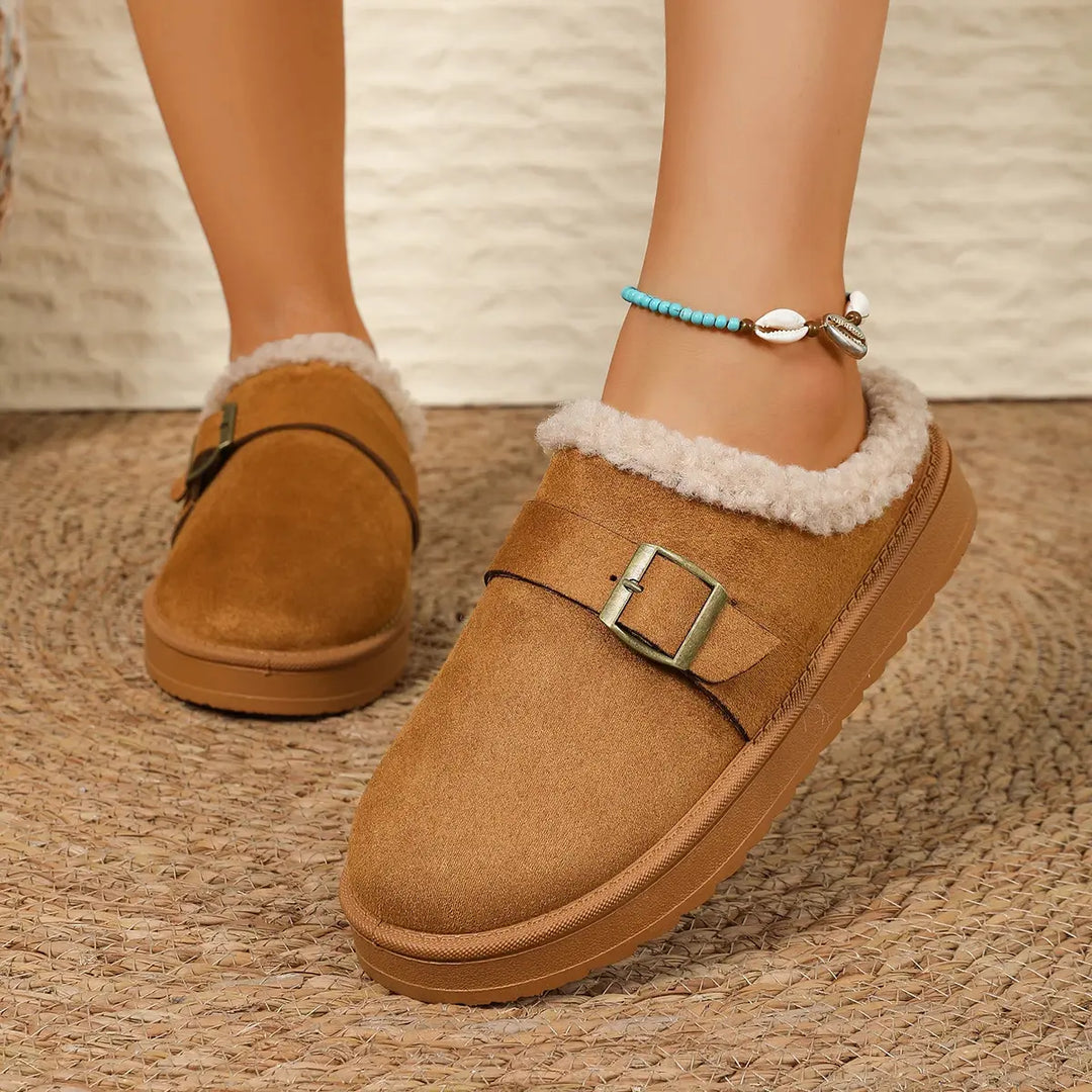 Isla Slipper Clogs | Buckle Platform Slip-On Slipper Clogs