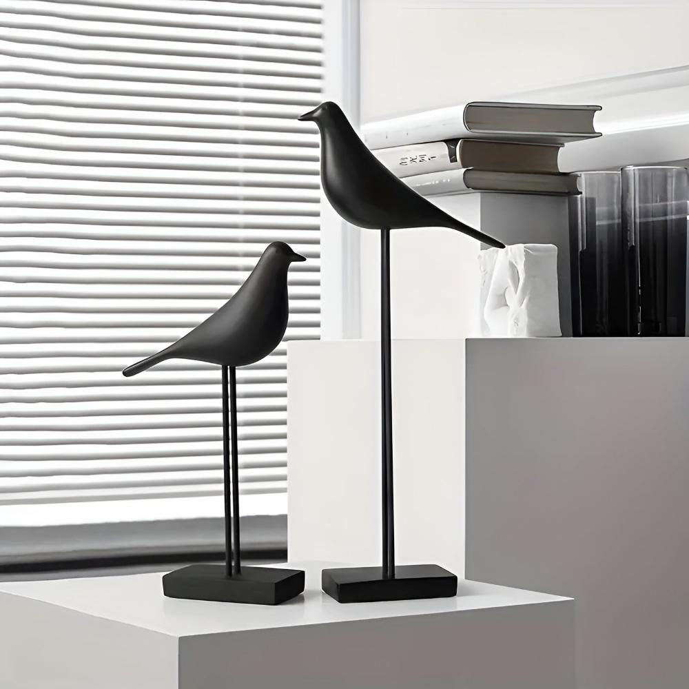 Minimalist Metal Bird Figurine With Smooth Finish