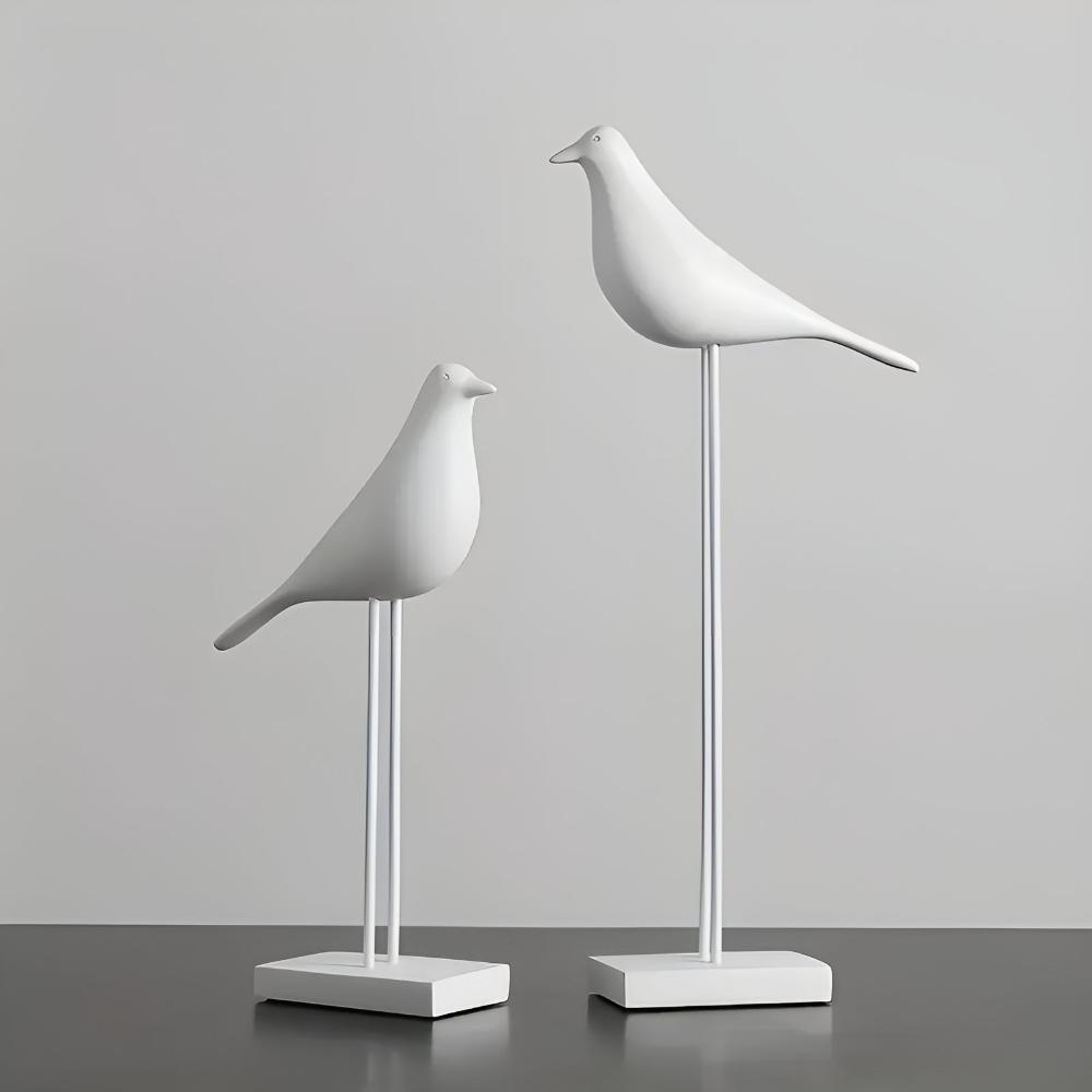 Minimalist Metal Bird Figurine With Smooth Finish