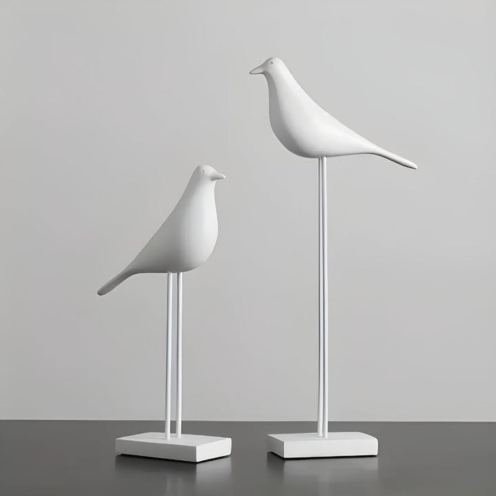 Minimalist Metal Bird Figurine With Smooth Finish