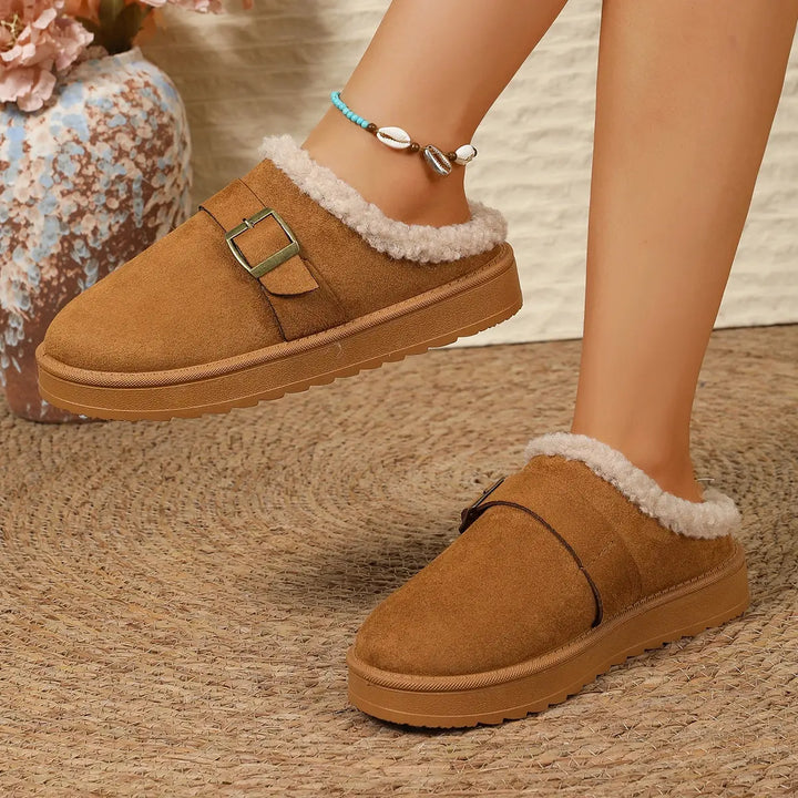 Isla Slipper Clogs | Buckle Platform Slip-On Slipper Clogs