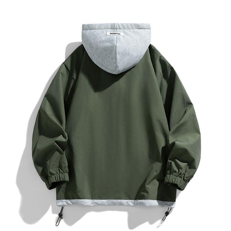 Noah Oversized Layered Hooded Jacket | Drawstring Pockets Jacket