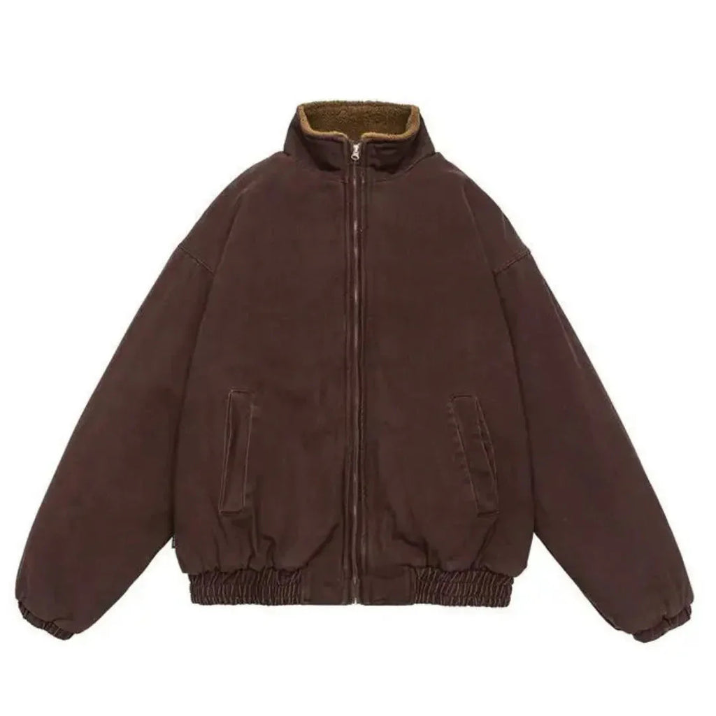 Leo Oversized Bomber Jacket | Funnel Neck Padded Bomber Jacket
