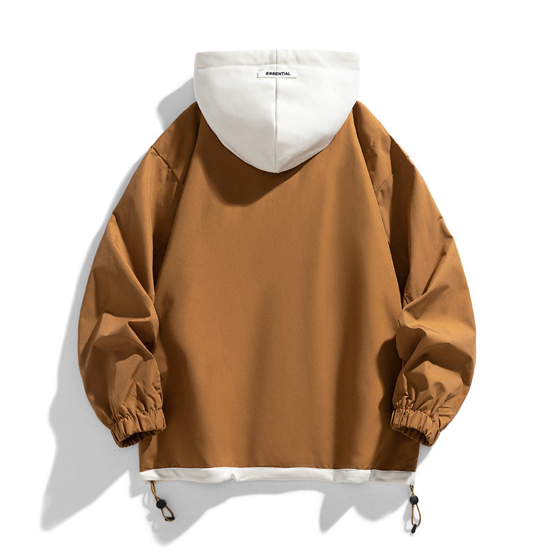 Noah Oversized Layered Hooded Jacket | Drawstring Pockets Jacket