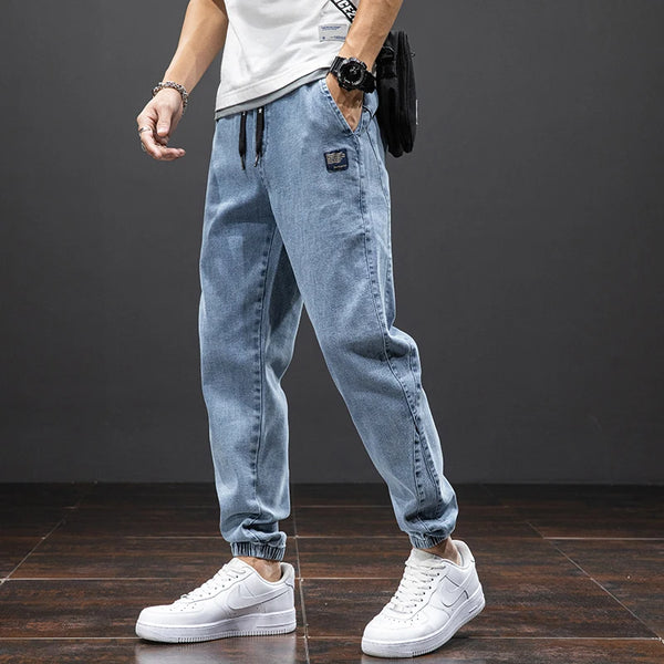 【SCENERITY】Falls Denim Jogger Pants Victorious Men's Casual Spandex Drop Crotch Jogger Denim