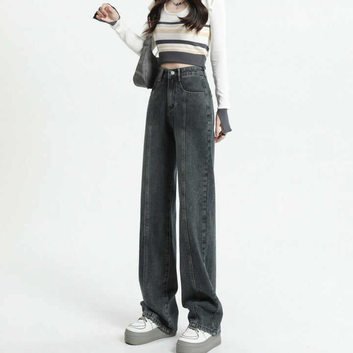 High Waist Wide Leg Jeans Street Style