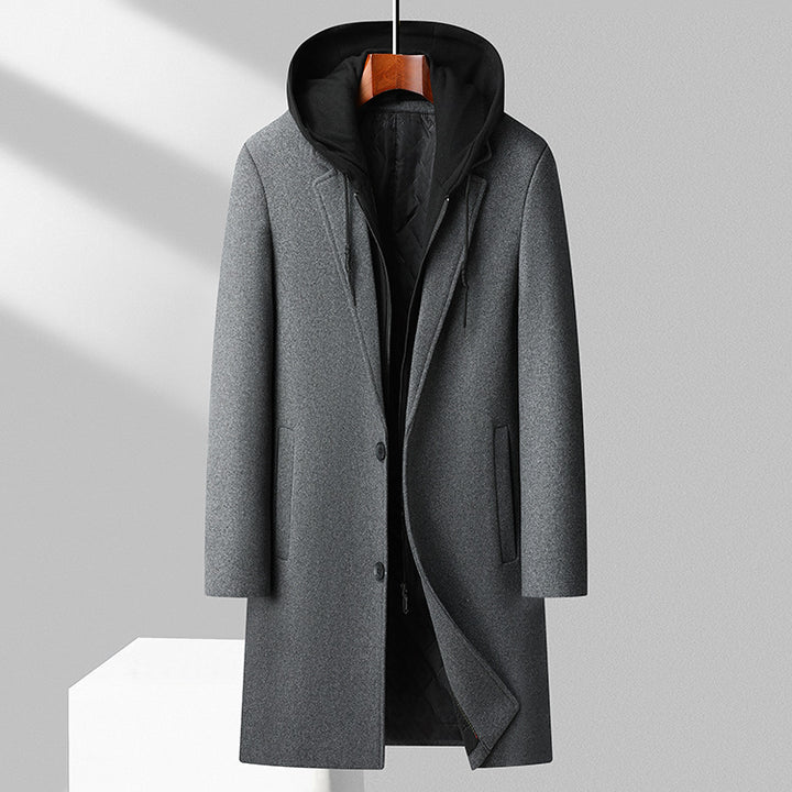 Alessio Hooded Wool Overcoat