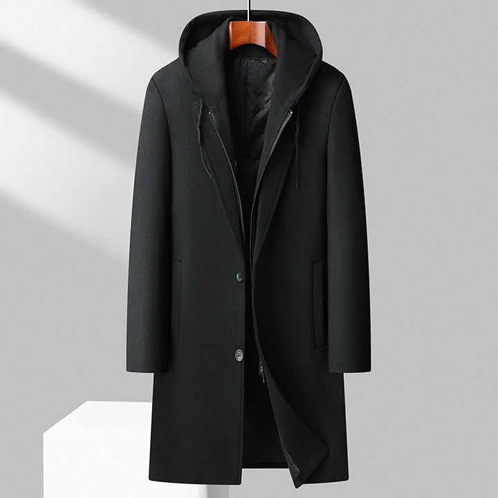 Alessio Hooded Wool Overcoat