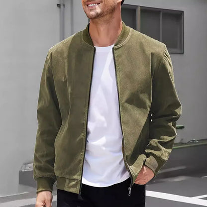 Marc Romano Suede Bomber Jacket