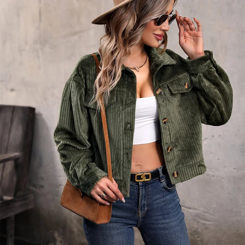 Corduroy Cropped Jacket