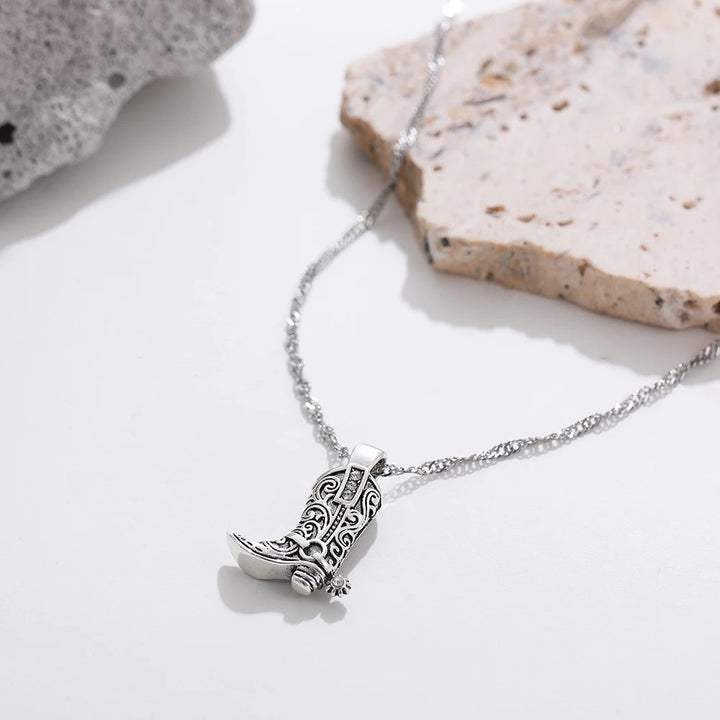 Dainty Cowboy Boot Necklace