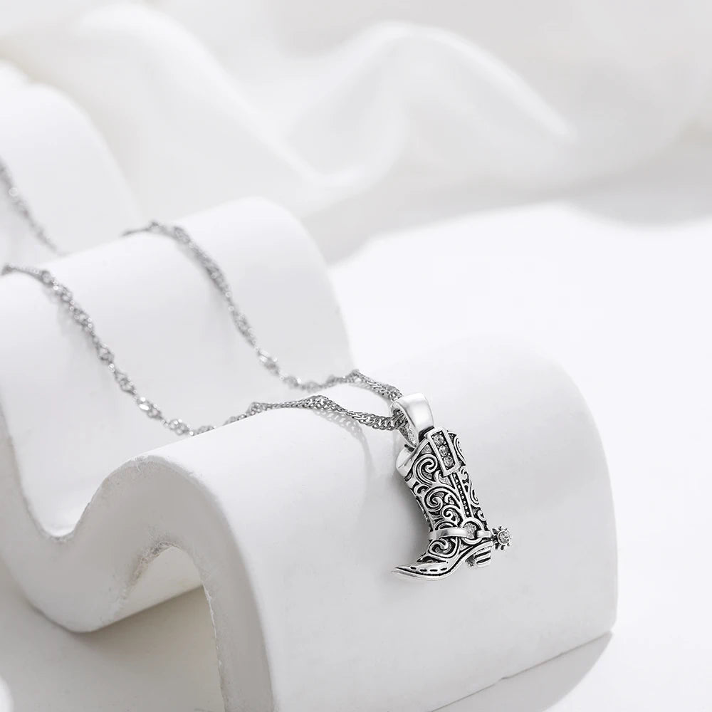 Dainty Cowboy Boot Necklace