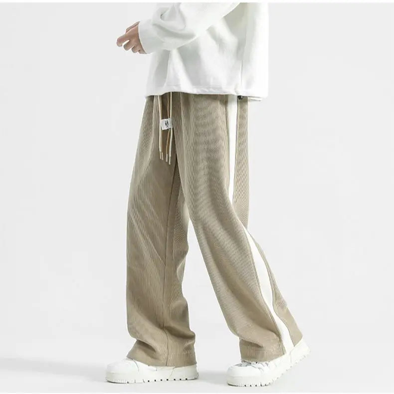 James Relaxed Fit Corduroy Track Pants | Side Stripe Drawstring Waist Corduroy Track Pants