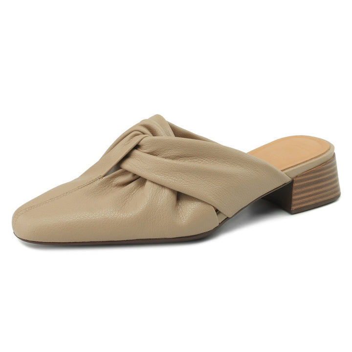 Bow-Knot Leather Mules