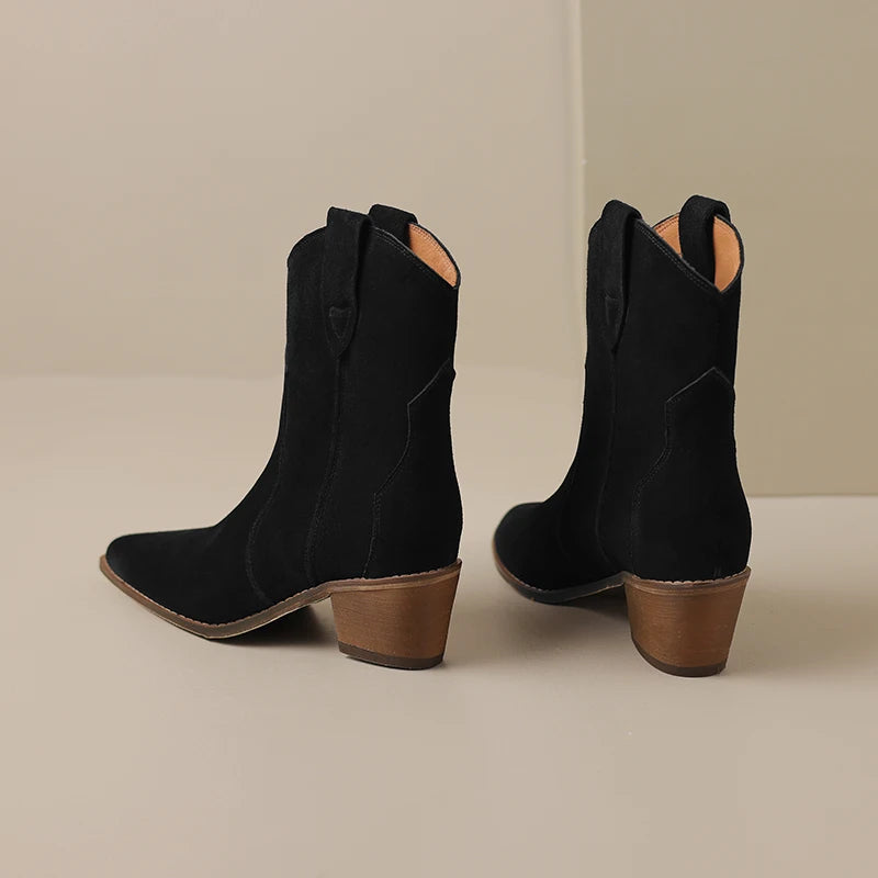 Jasmine Suede Leather Boots