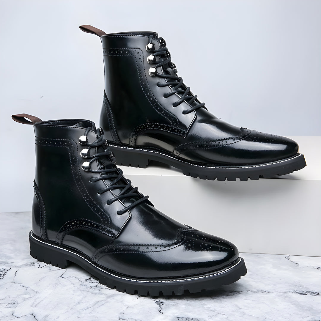 Close-Laced Brogues Boots