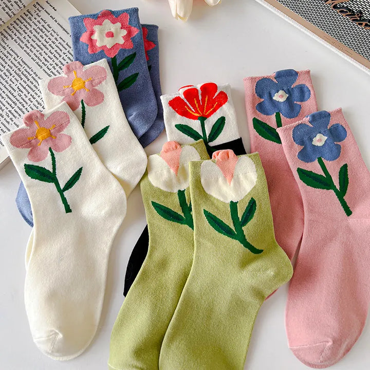 Kawaii Spring Mid Tube Socks