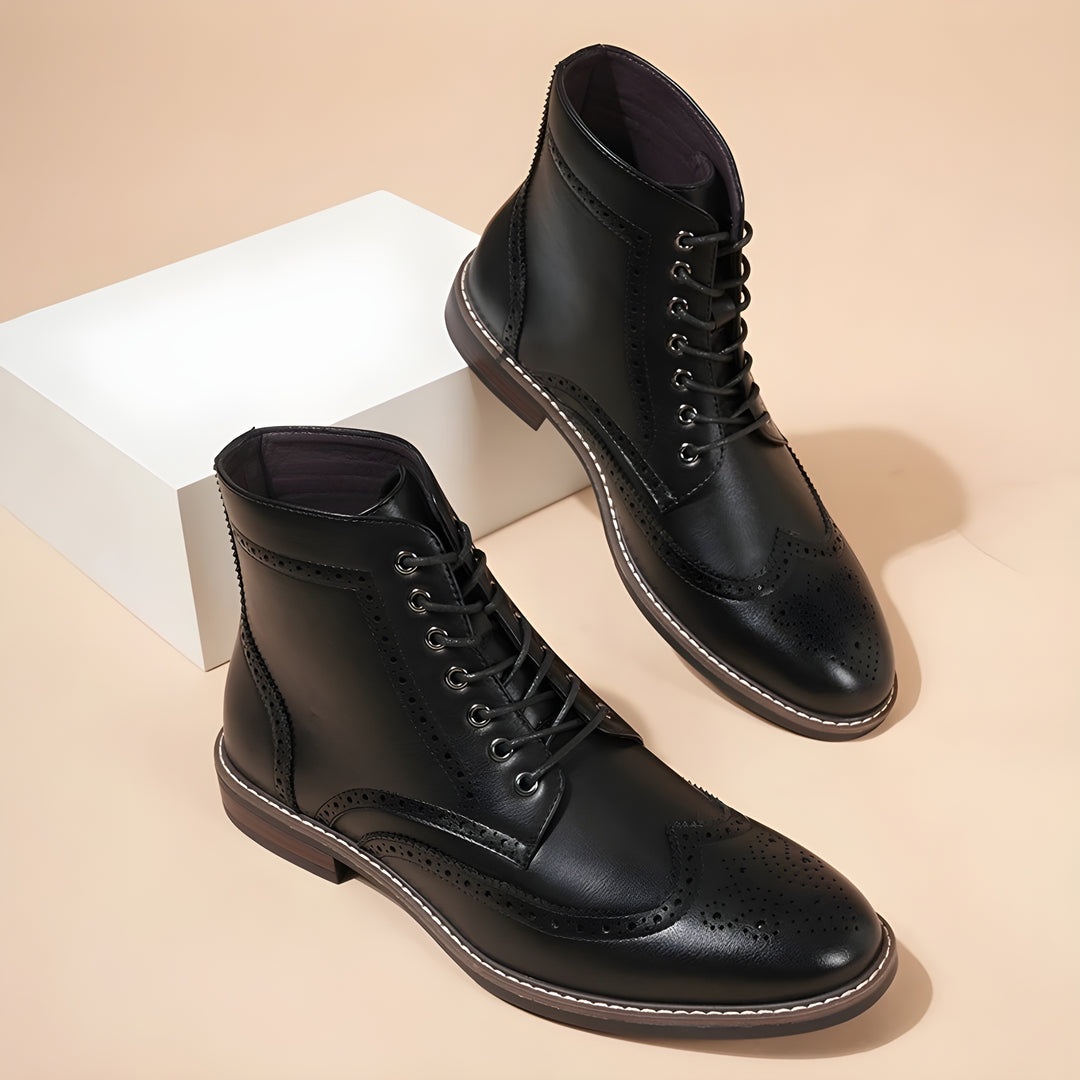 Herman Brogues Leather Boots