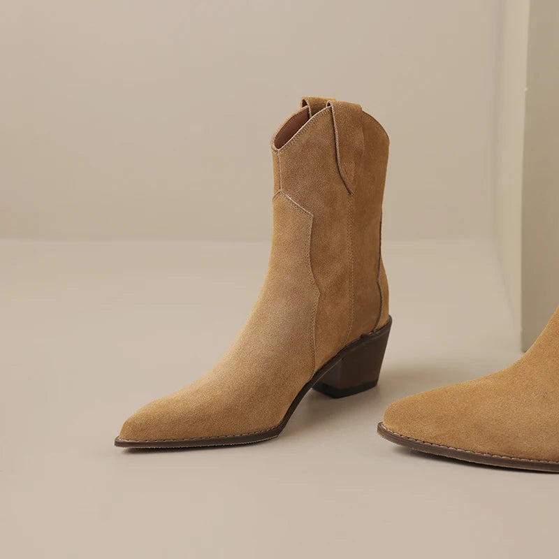 Jasmine Suede Leather Boots