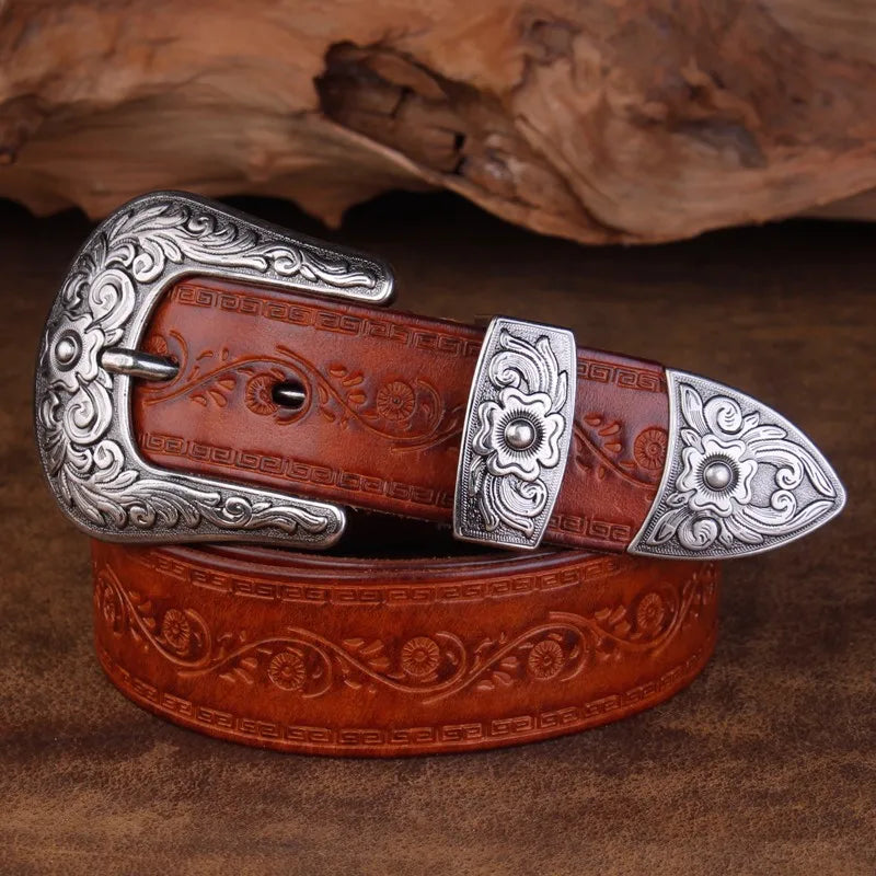 Western Steel Buckle Belt