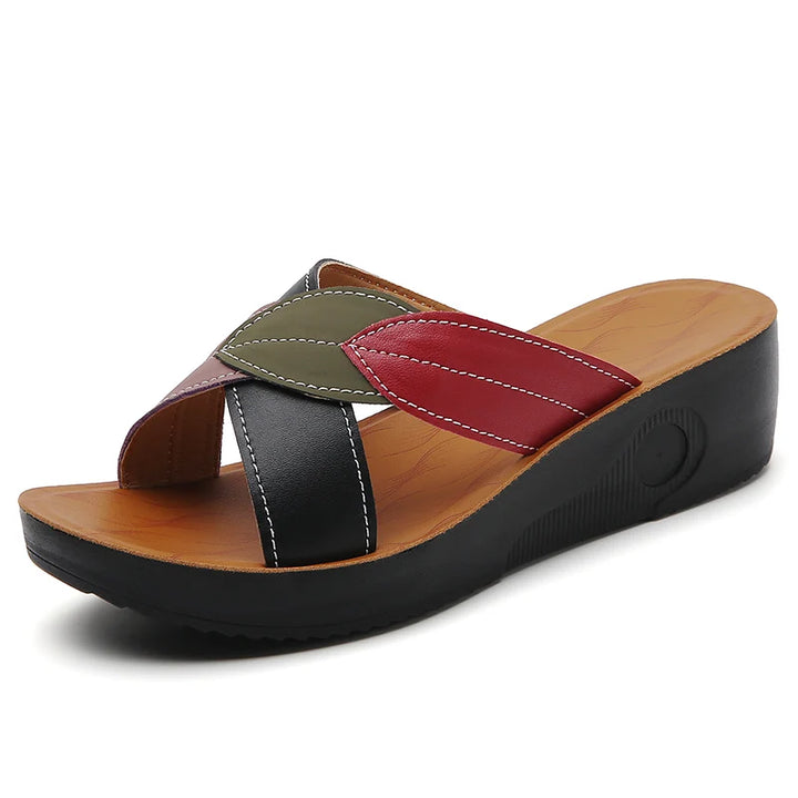 Camila Leather Wedges