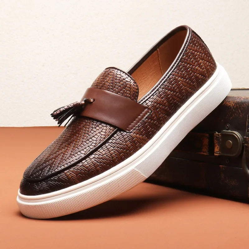 Marco Leather Weave Loafers