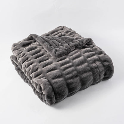 Versailles Faux Rabbit Fur Blanket