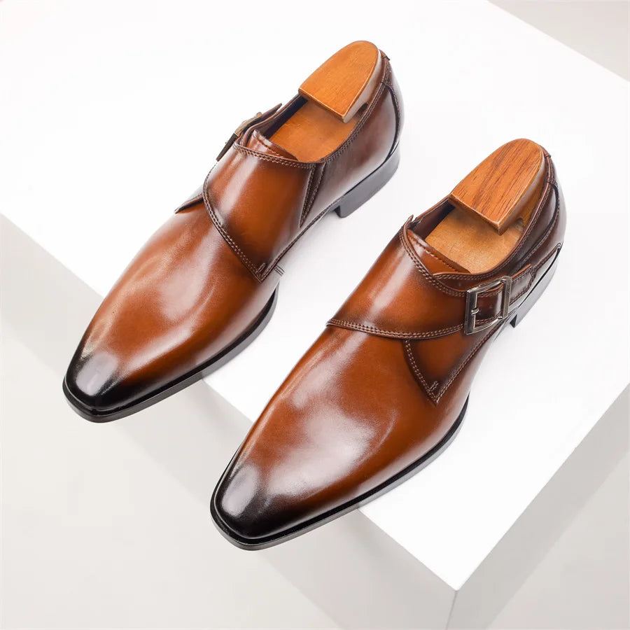 Marc Ventura Single Monk Strap Leather Shoe