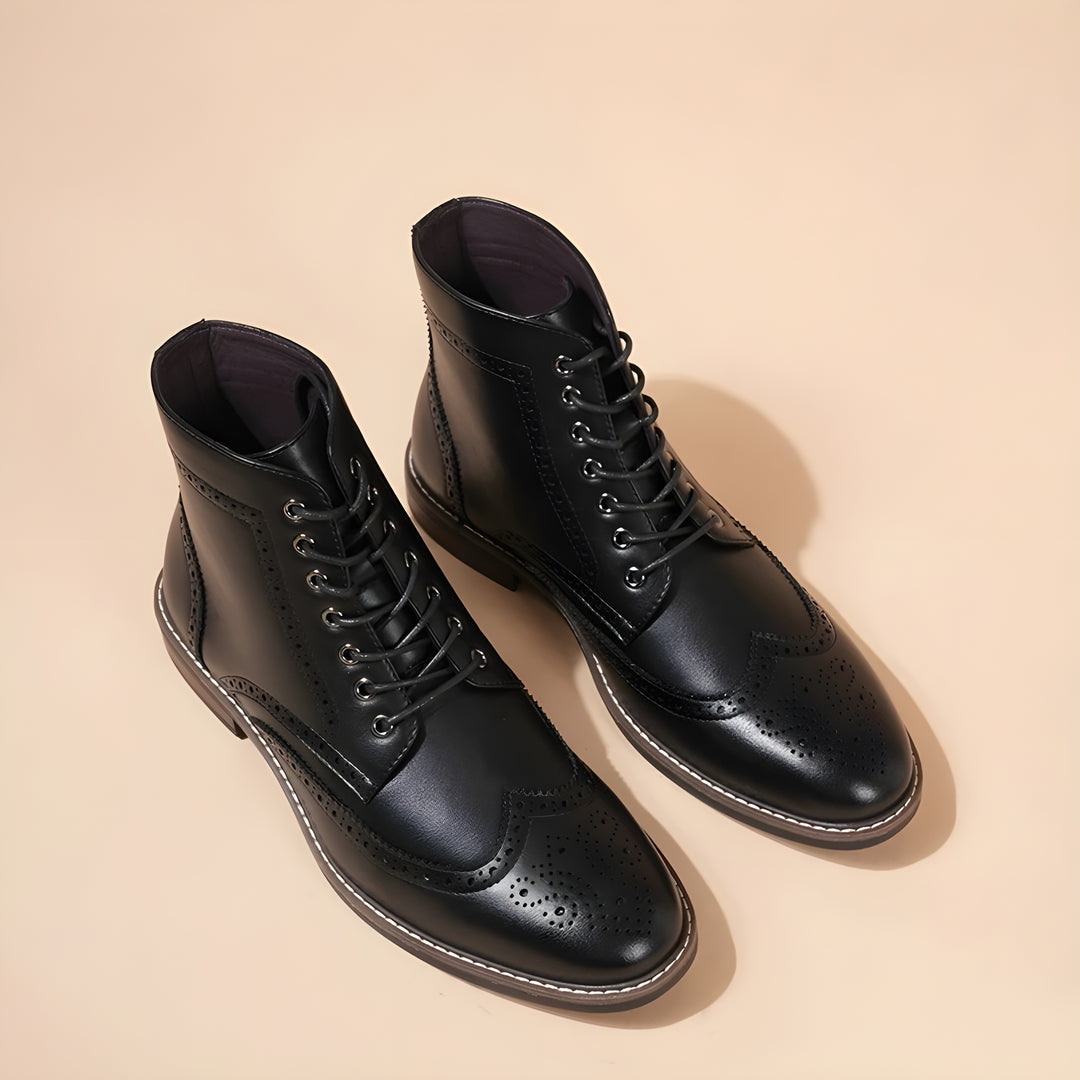 Herman Brogues Leather Boots