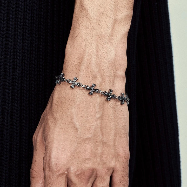 Silver Cross Bracelet