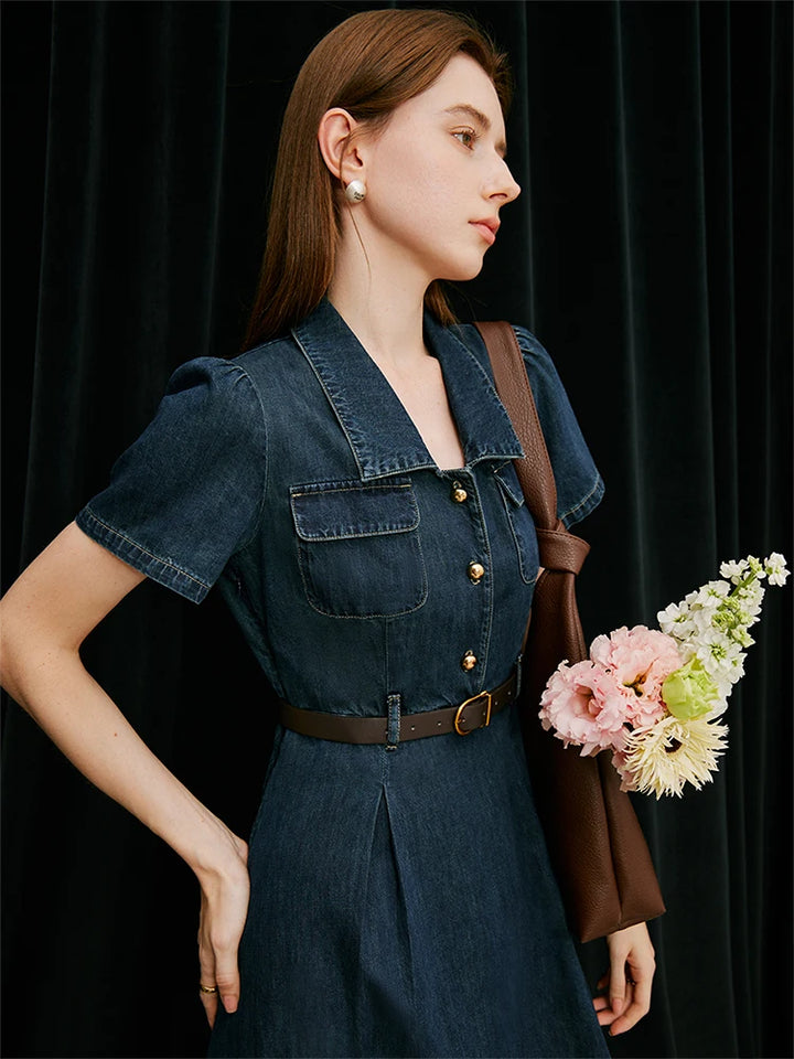 Liora Denim Midi Dress